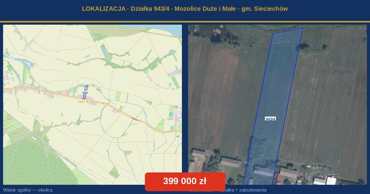Działka siedliskowa Mozolice Duże. Zdjęcie 3