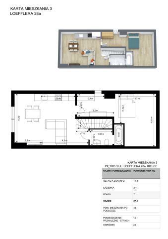 Mieszkanie 2-pokojowe Kielce Szydłówek, ul. Franciszka Loefflera. Zdjęcie 13