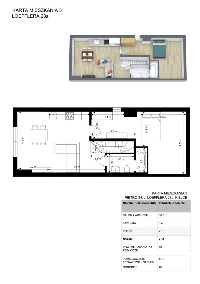 Mieszkanie 2-pokojowe Kielce Szydłówek, ul. Franciszka Loefflera. Zdjęcie 11