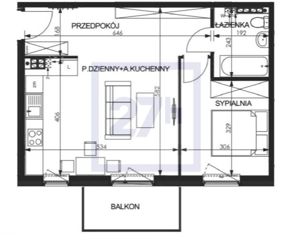 Mieszkanie 2-pokojowe Wrocław Żar. Zdjęcie 8