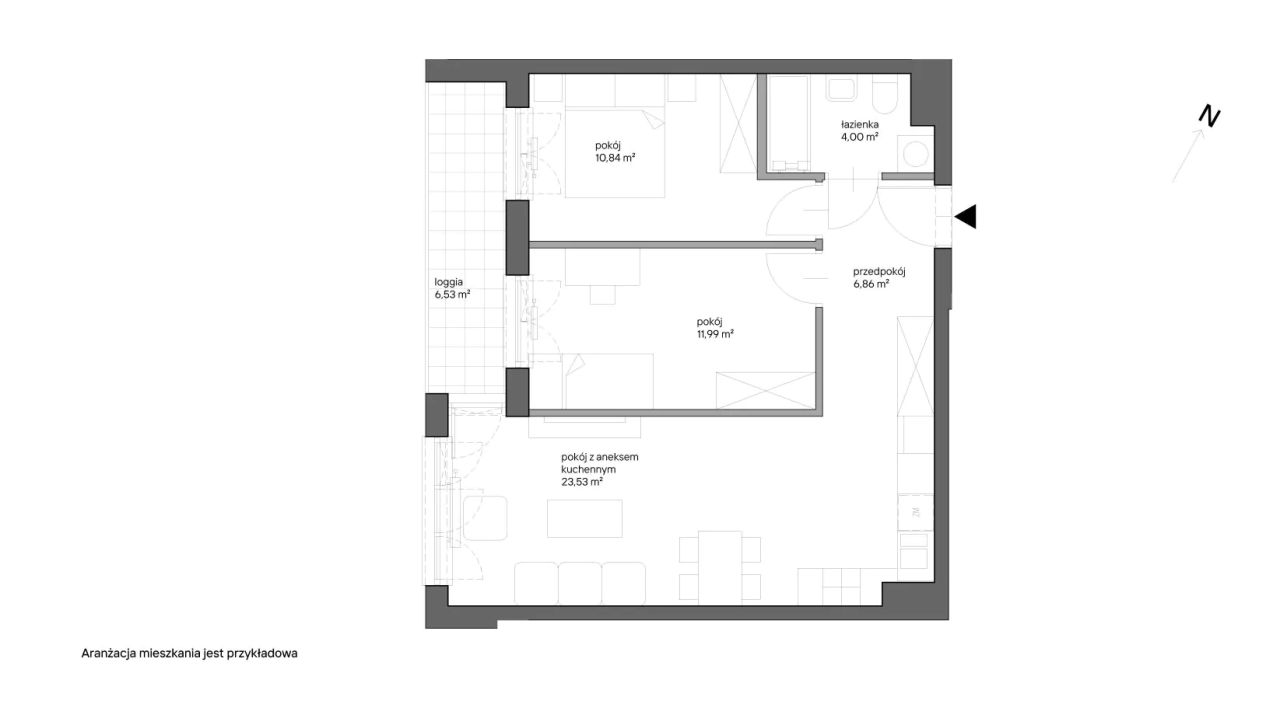 Mieszkanie 3-pokojowe Kraków Bieżanów, ul. Henryka i Karola Czeczów. Zdjęcie 7