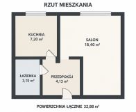Mieszkanie 1-pokojowe Zduńska Wola. Zdjęcie 3