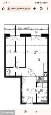 Mieszkanie 2-pokojowe Kętrzyn, ul. Bolesława Limanowskiego. Zdjęcie 1