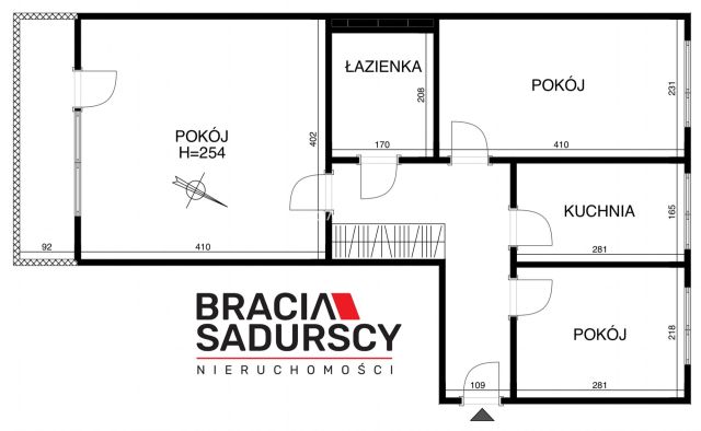 Mieszkanie 3-pokojowe Kraków Dębniki, ul. Słomiana. Zdjęcie 13