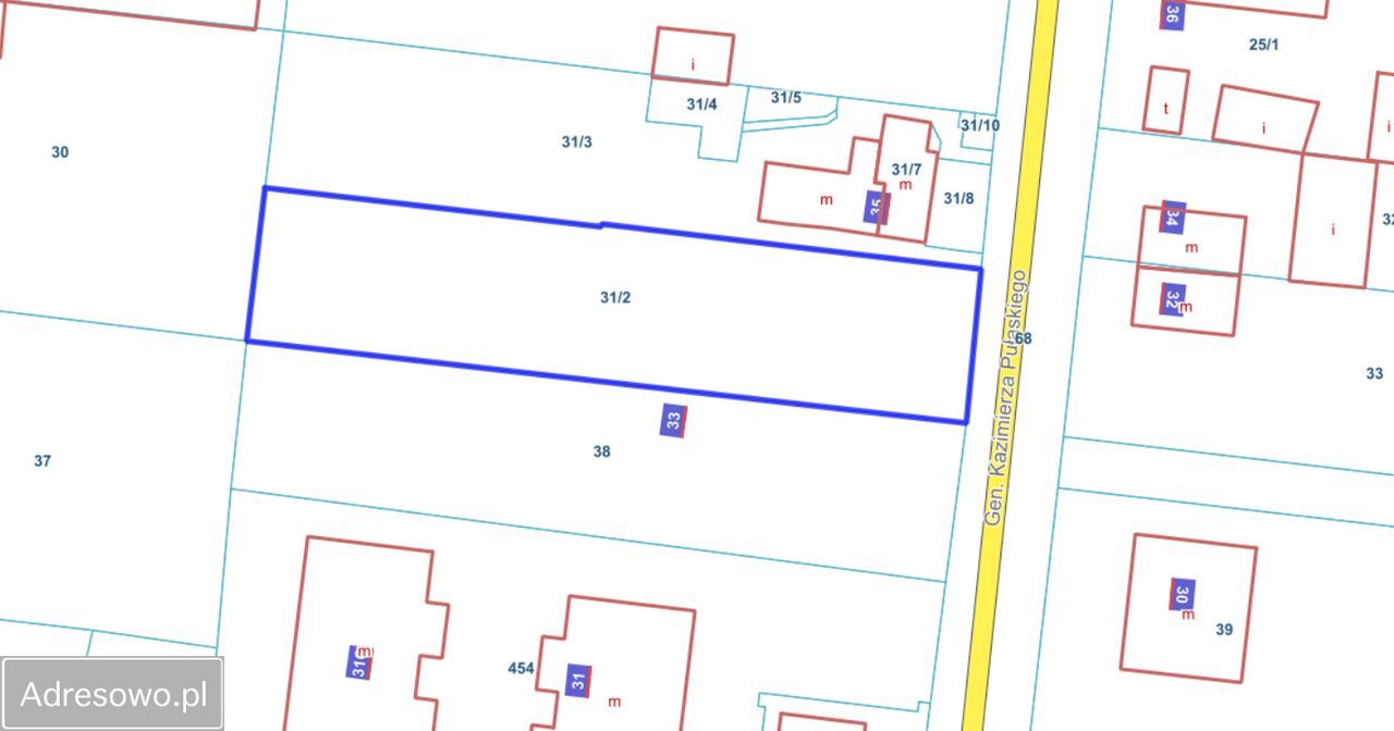Działka budowlana Ożarów Mazowiecki, ul. gen. Kazimierza Pułaskiego