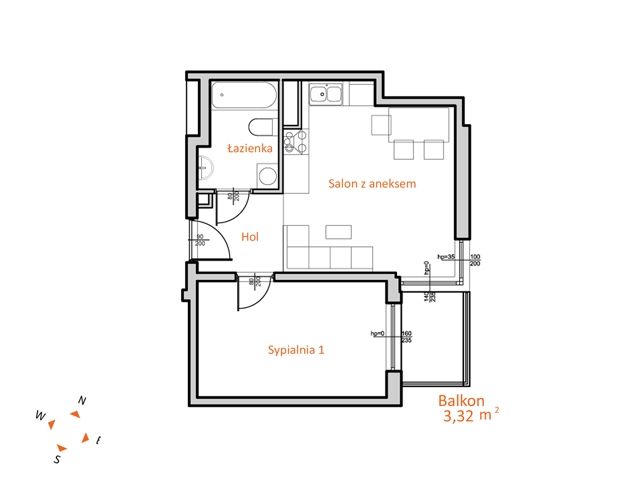 Mieszkanie 2-pokojowe Kraków, ul. Białoprądnicka. Zdjęcie 3