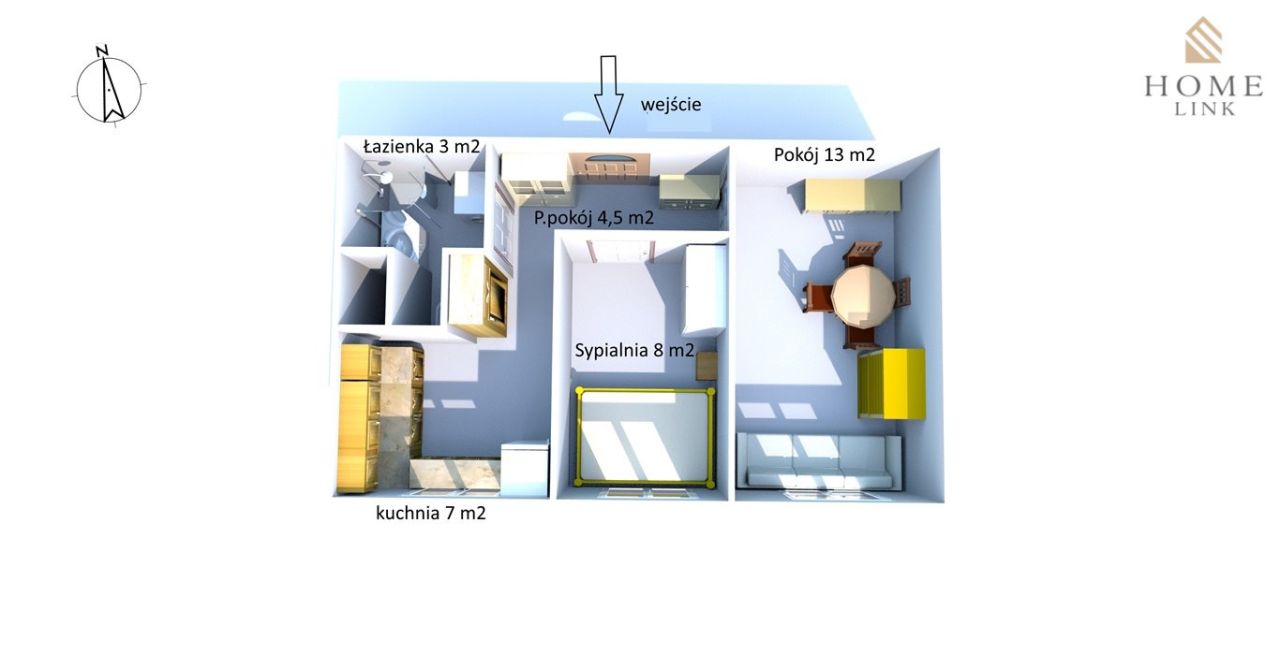 Mieszkanie 2-pokojowe Olsztyn Osiedle Generałów, ul. gen. Leopolda Okulickiego. Zdjęcie 5