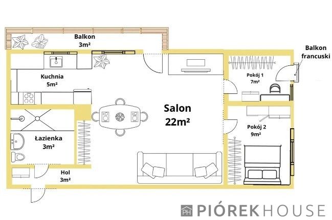 Mieszkanie 3-pokojowe Warszawa Wola, ul. Pańska. Zdjęcie 10