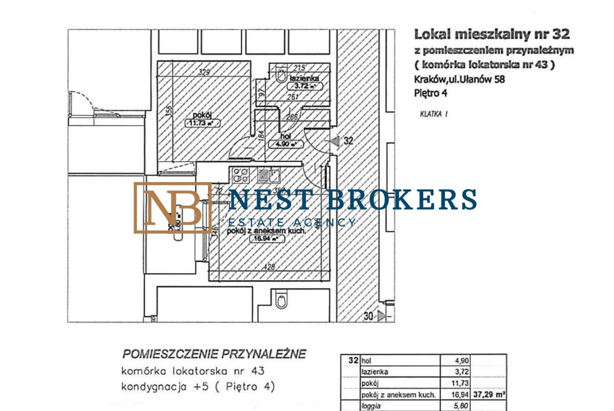 Mieszkanie 2-pokojowe Kraków Ugorek, ul. Ułanów. Zdjęcie 12