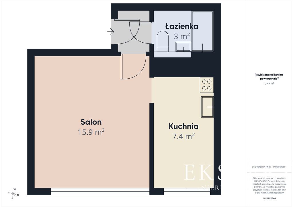Mieszkanie 1-pokojowe Koszalin, ul. Kazimierza Tetmajera. Zdjęcie 5