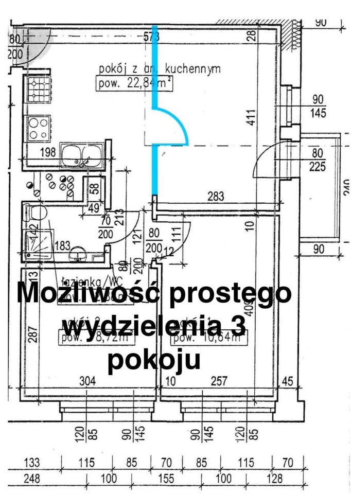 Mieszkanie 3-pokojowe Kraków Olsza, ul. Celarowska. Zdjęcie 8