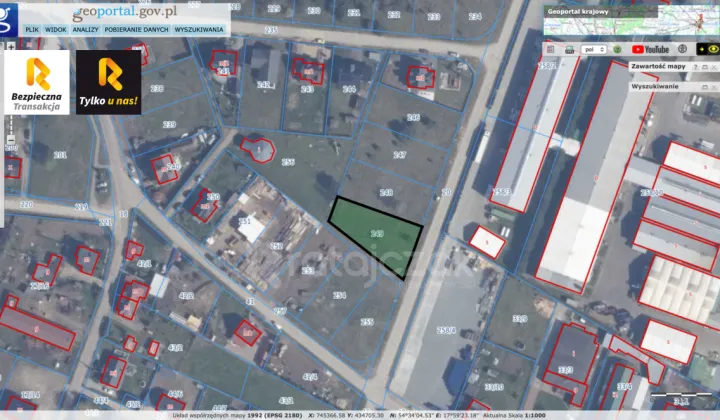 Działka inwestycyjna Bożepole Małe, ul. Polna