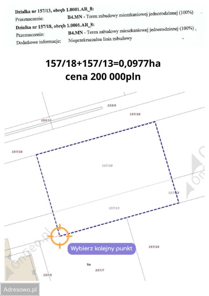 Działka budowlana Zamość, ul. Myśliwska. Zdjęcie 3