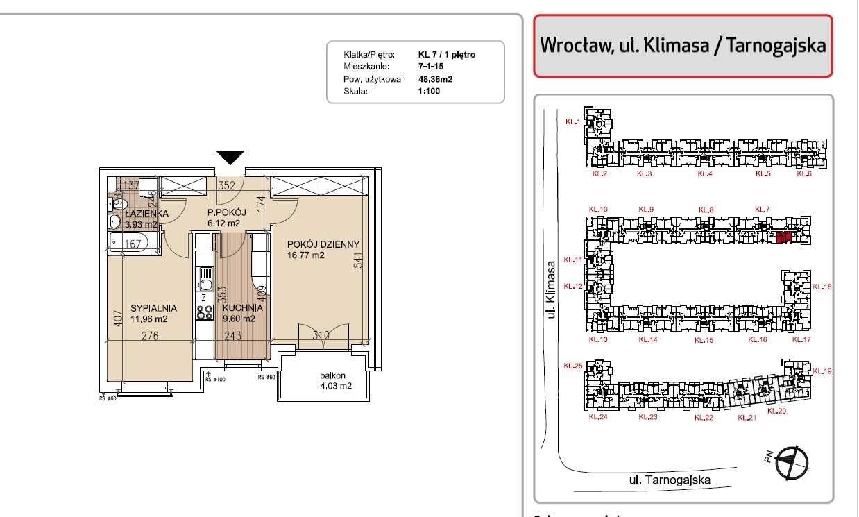 Mieszkanie 2-pokojowe Wrocław Krzyki, ul. ks. Czesława Klimasa. Zdjęcie 8