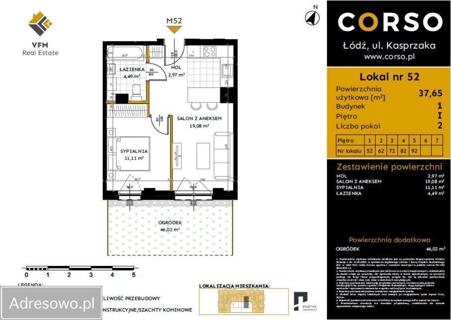 Mieszkanie 2-pokojowe Łódź Polesie, ul. Marcina Kasprzaka. Zdjęcie 2
