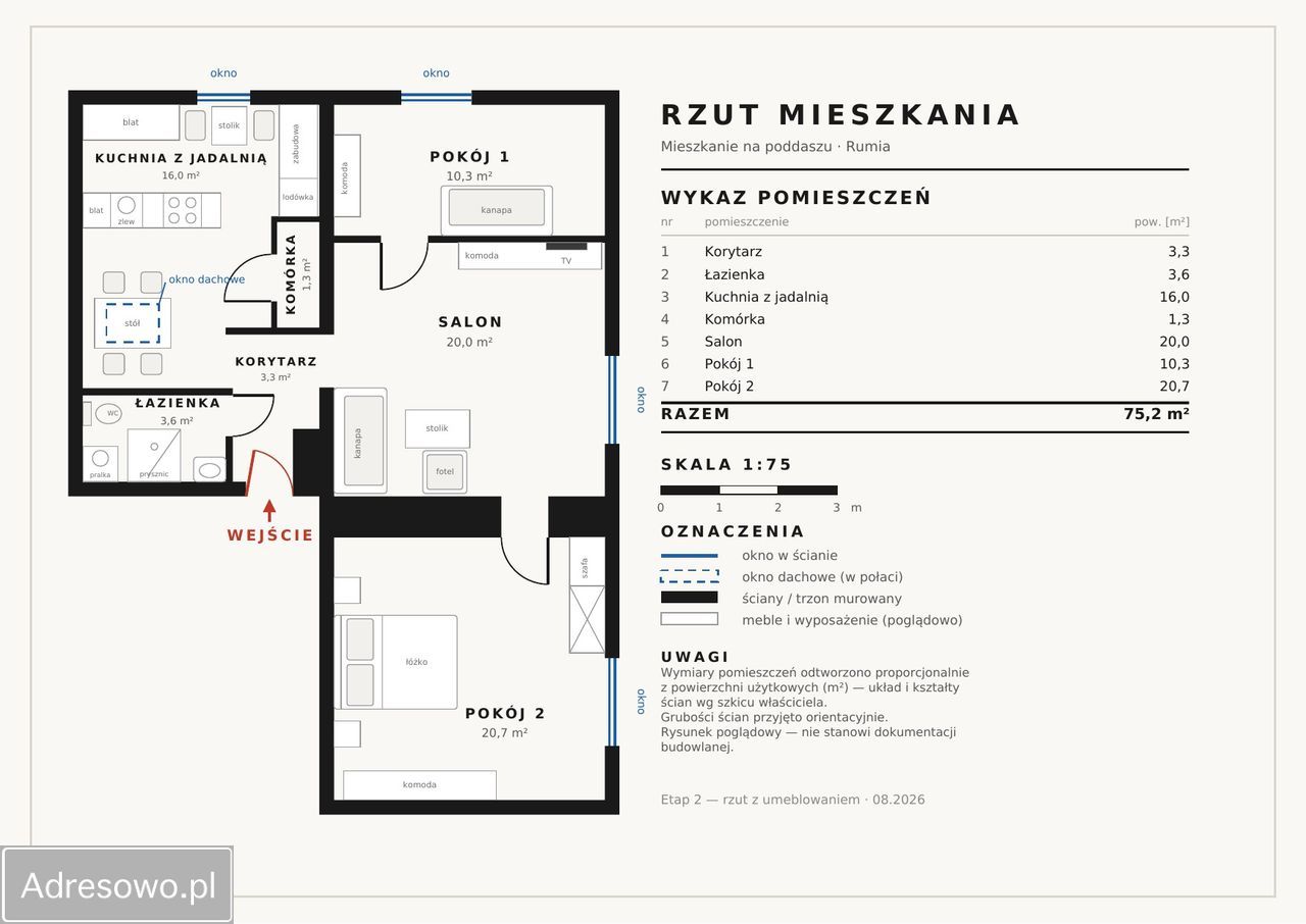 Mieszkanie 3-pokojowe Rumia, ul. Roszczynialskiego. Zdjęcie 21