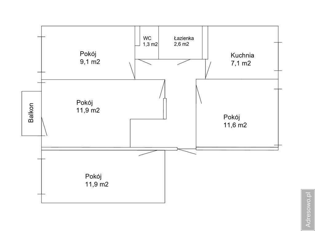 Mieszkanie 4-pokojowe Poznań Winogrady, os. Wichrowe Wzgórze. Zdjęcie 11