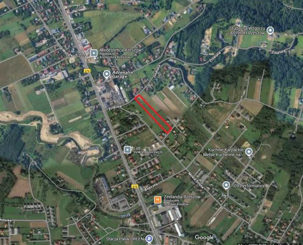 Działka budowlana Rzeszów Biała, ul. Mokra Strona. Zdjęcie 1