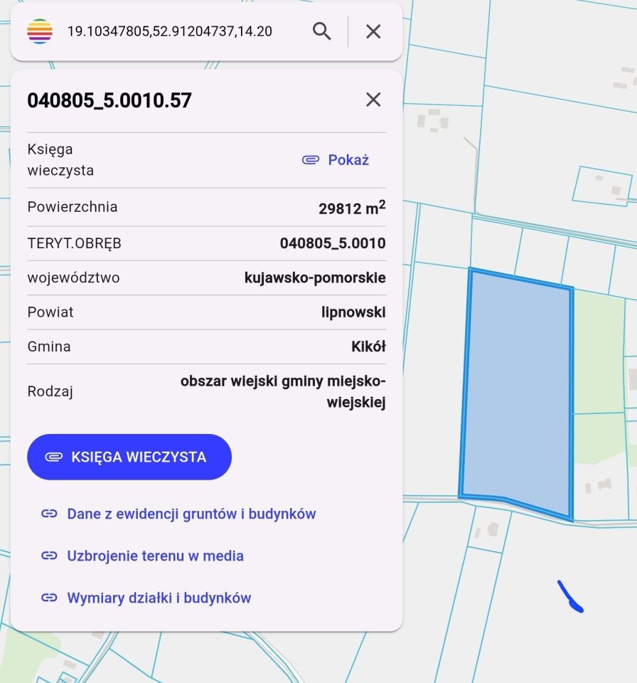 Działka rolno-budowlana Kikół. Zdjęcie 2