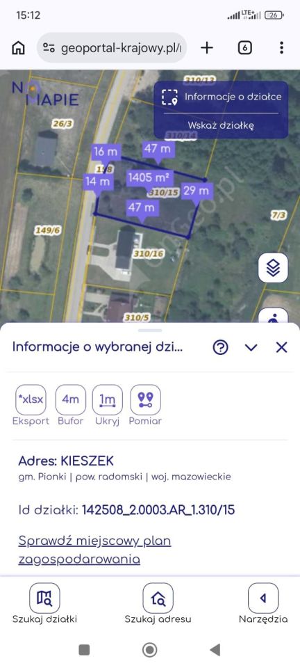Działka budowlana Kieszek. Zdjęcie 4