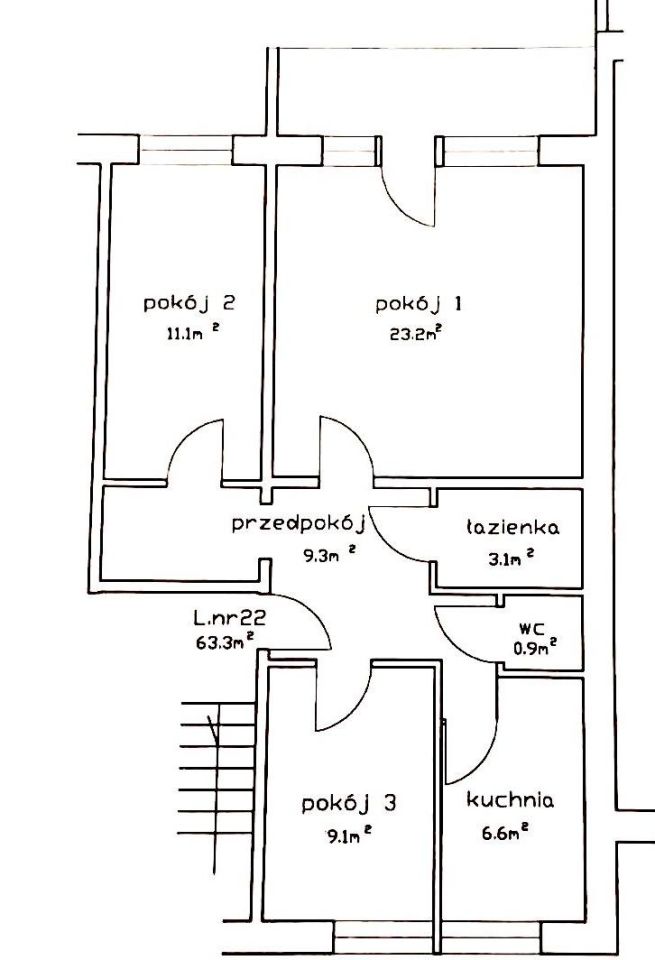 Mieszkanie 3-pokojowe Poznań Stare Miasto, os. Bolesława Chrobrego. Zdjęcie 11