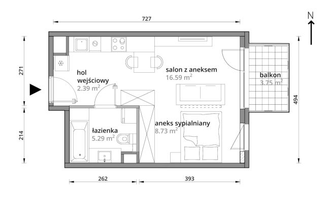 Mieszkanie 1-pokojowe Warszawa Praga-Południe, ul. Podskarbińska. Zdjęcie 7