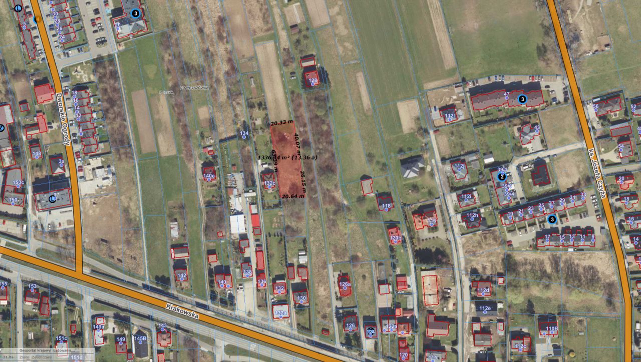 Działka rolna Rzeszów Przybyszówka, ul. Krakowska