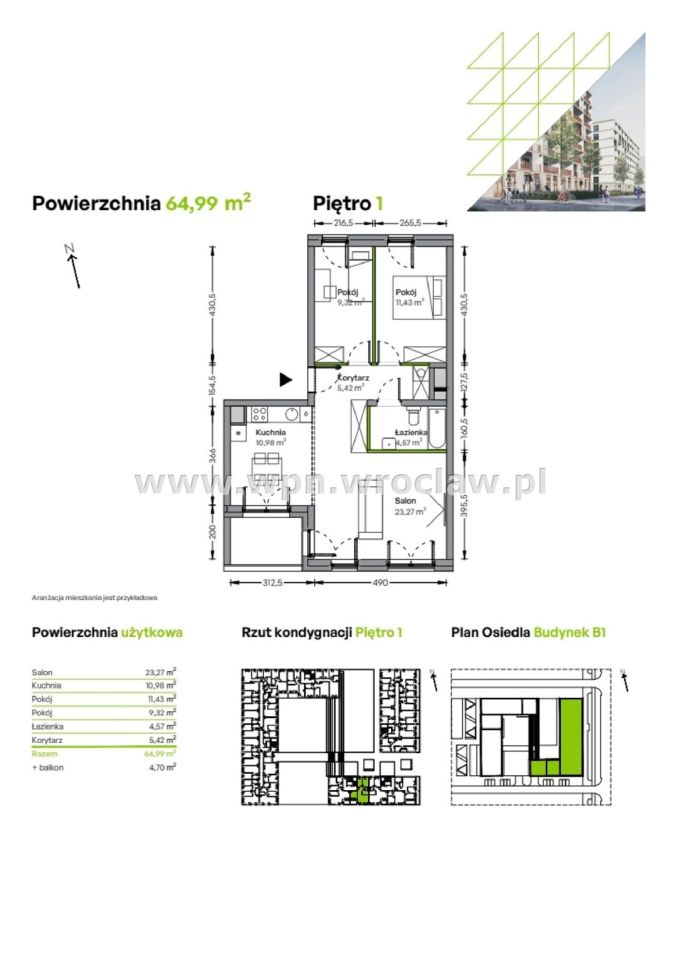 Mieszkanie 3-pokojowe Wrocław Fabryczna. Zdjęcie 2