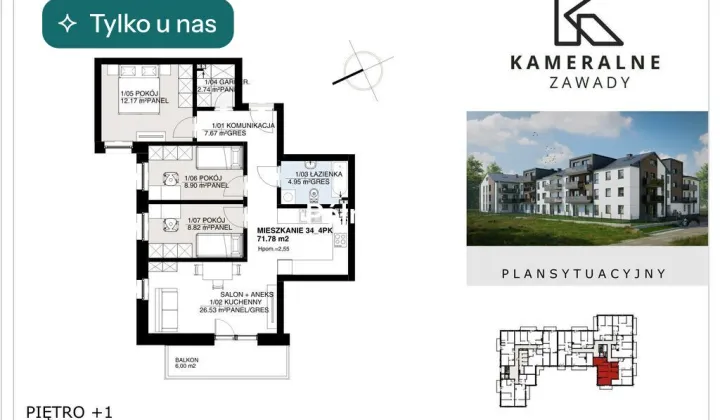 Mieszkanie 4-pokojowe Białystok Zawady, ul. św. Krzysztofa