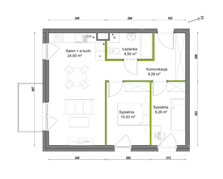 Mieszkanie 3-pokojowe Wrocław Ołtaszyn, ul. Orawska. Zdjęcie 8