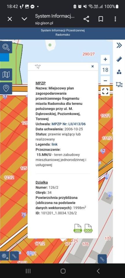 Działka budowlana Radomsko Folwarki, ul. Marii Dąbrowskiej. Zdjęcie 3