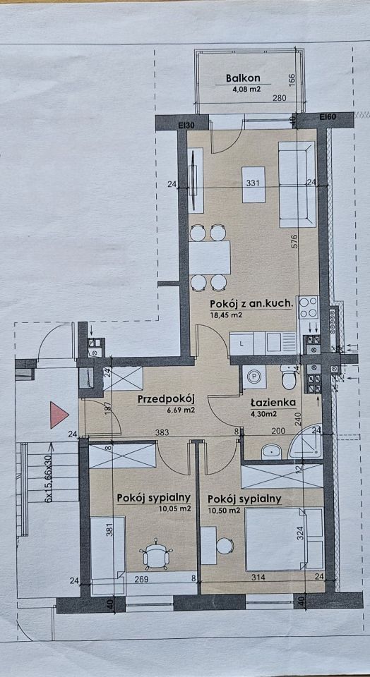 Mieszkanie 3-pokojowe Płock, ul. Graniczna. Zdjęcie 3