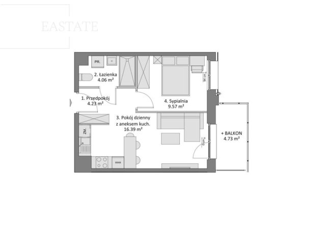 Mieszkanie 2-pokojowe Gdańsk Łostowice, ul. Pastelowa. Zdjęcie 10
