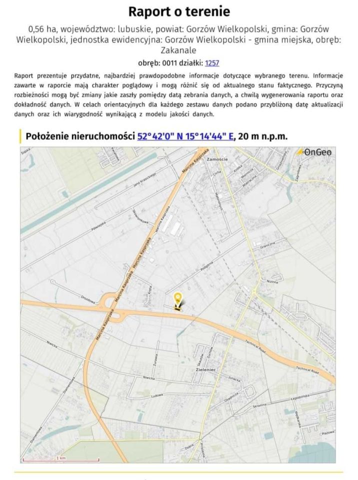 Działka inwestycyjna Gorzów Wielkopolski Zakanale . Zdjęcie 2