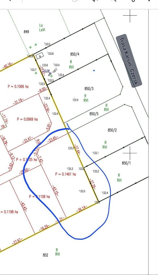 Działka budowlana Karsin. Zdjęcie 2