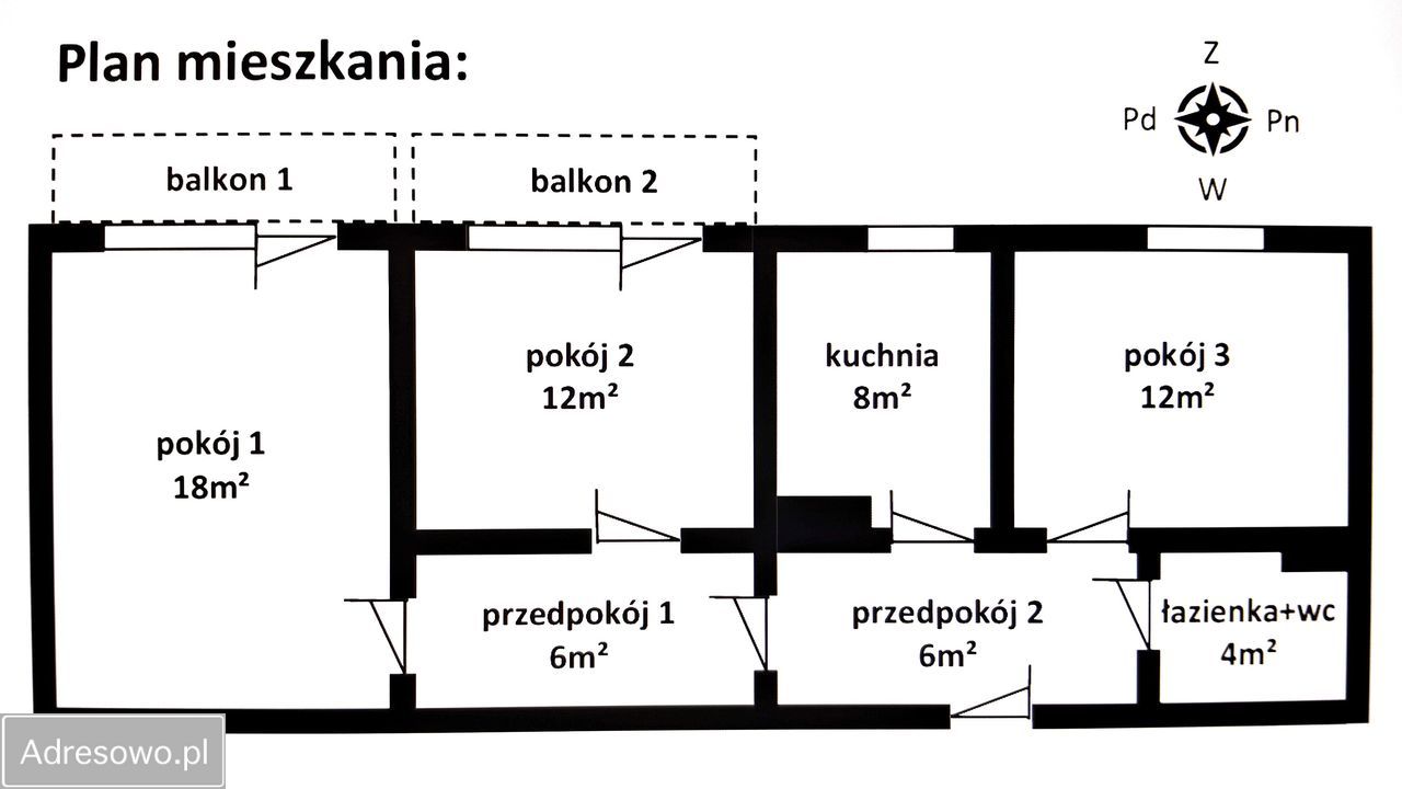 Mieszkanie 3-pokojowe Gliwice Trynek, ul. Jasna. Zdjęcie 14