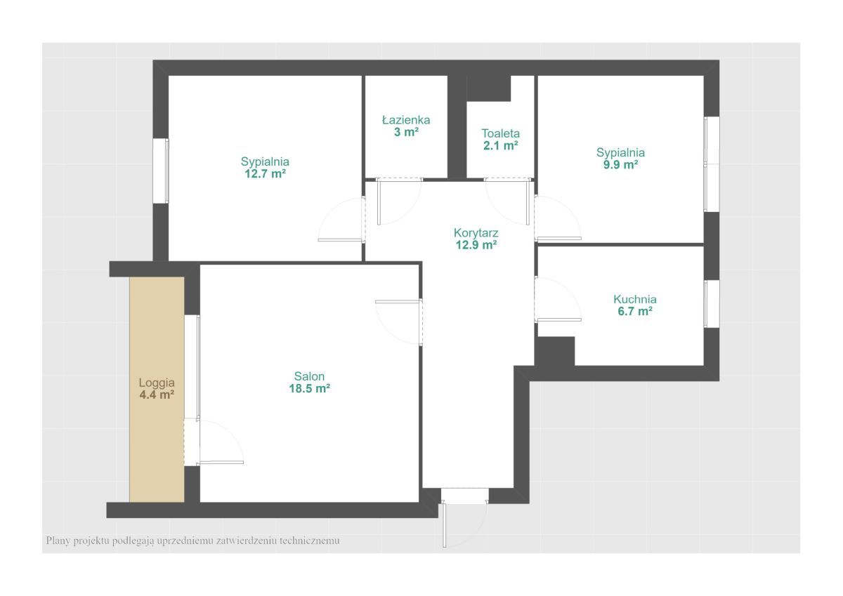 Mieszkanie 3-pokojowe Poznań Dębiec, os. Dębina. Zdjęcie 18