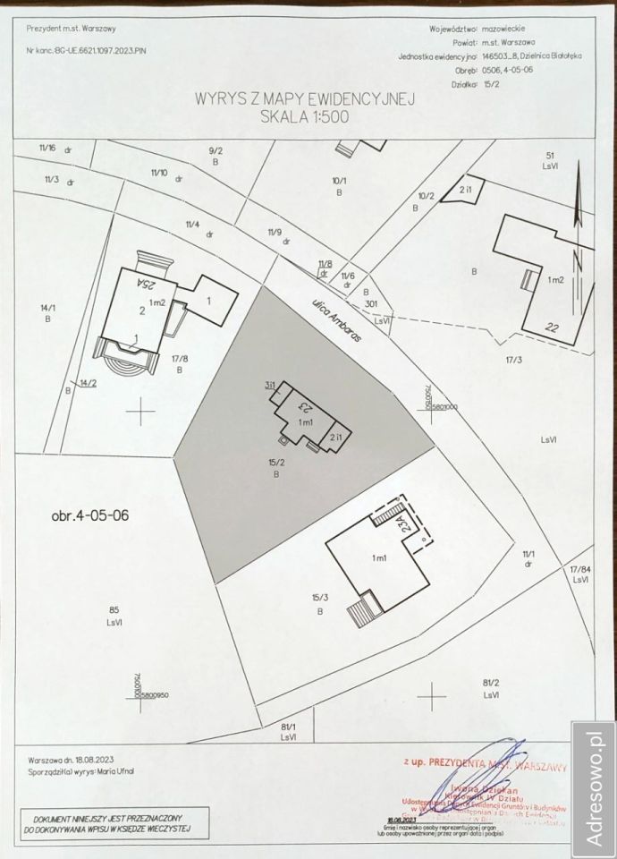 Działka budowlana Warszawa Białołęka Dworska, ul. Ambaras
