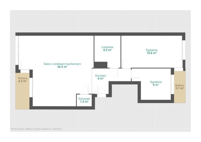 Mieszkanie 3-pokojowe Poznań Osiedle Warszawskie, ul. Pilska. Zdjęcie 19