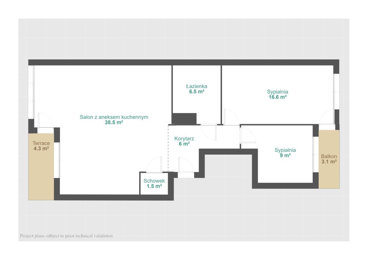 Mieszkanie 3-pokojowe Poznań Osiedle Warszawskie, ul. Pilska. Zdjęcie 19