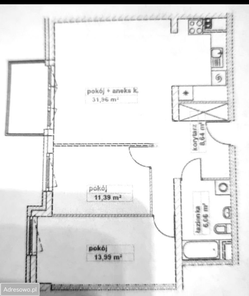 Mieszkanie 3-pokojowe Bydgoszcz Osiedle Leśne, ul. Powstańców Warszawy. Zdjęcie 10