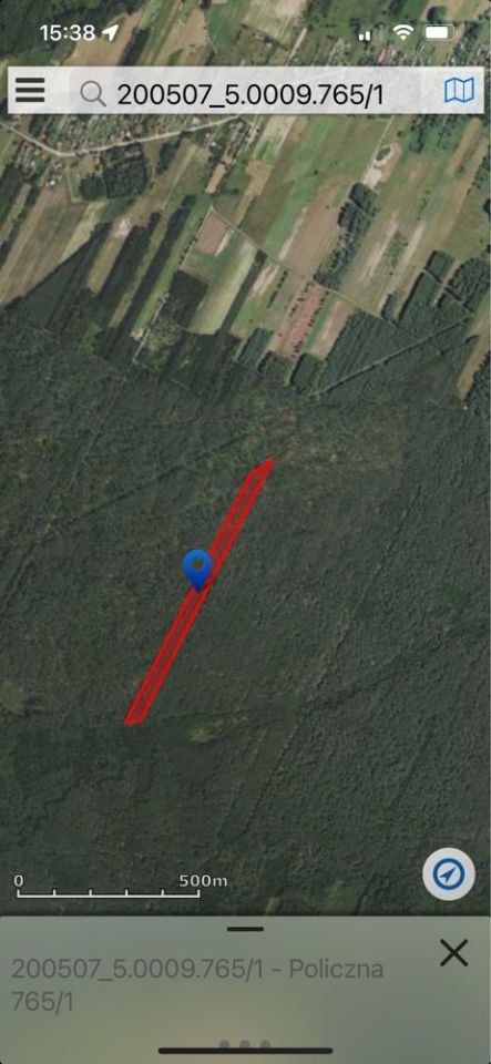 Działka leśna Policzna