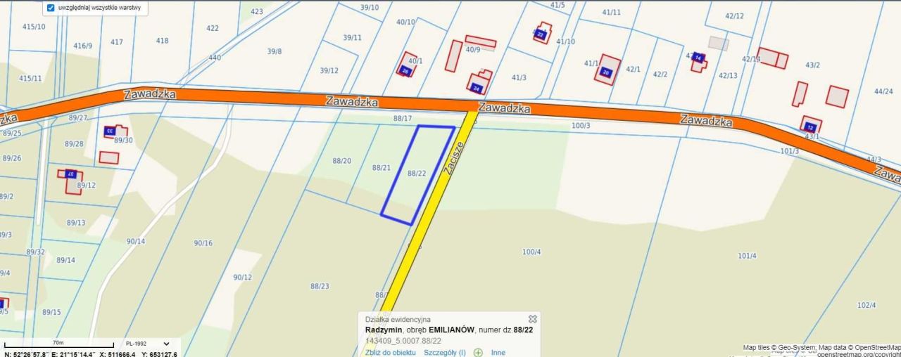 Działka budowlana Emilianów. Zdjęcie 2