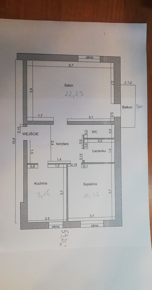Mieszkanie 2-pokojowe Ełk Centrum, ul. Wojska Polskiego. Zdjęcie 4