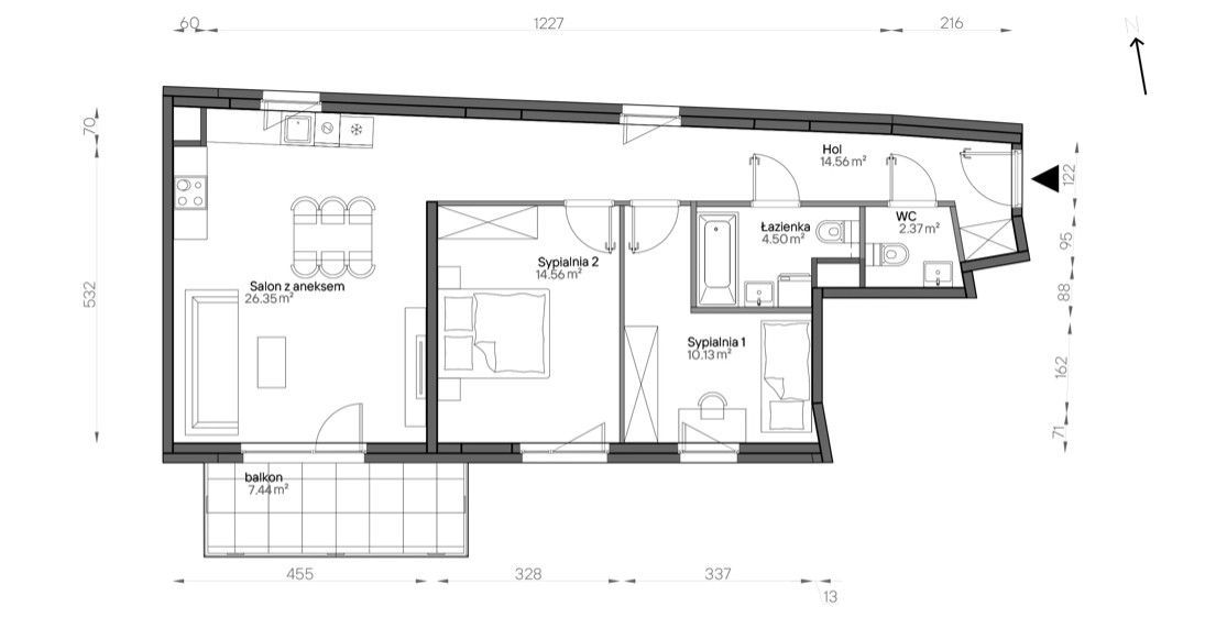 Mieszkanie 4-pokojowe Warszawa Praga, ul. Podskarbińska. Zdjęcie 5