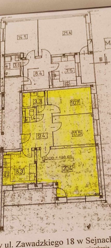 Mieszkanie 3-pokojowe Sejny, ul. Zawadzkiego. Zdjęcie 6