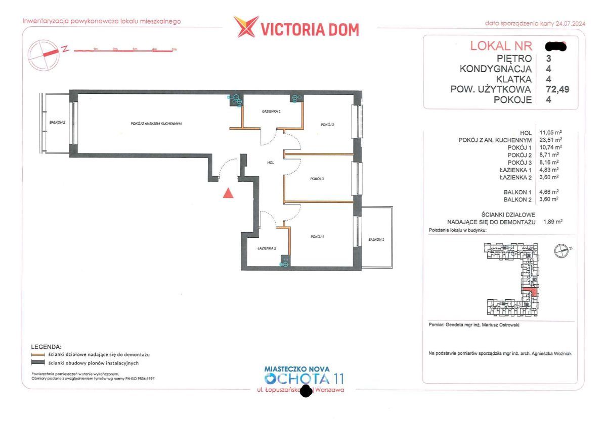 Mieszkanie 4-pokojowe Warszawa Włochy, ul. Łopuszańska. Zdjęcie 15