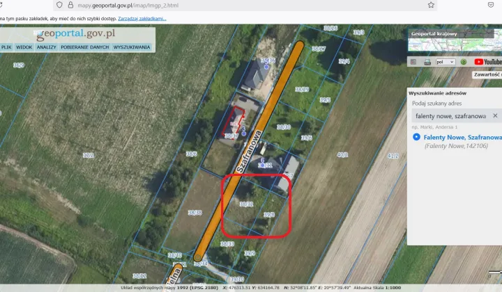 Działka budowlana Falenty Nowe, ul. Szafranowa