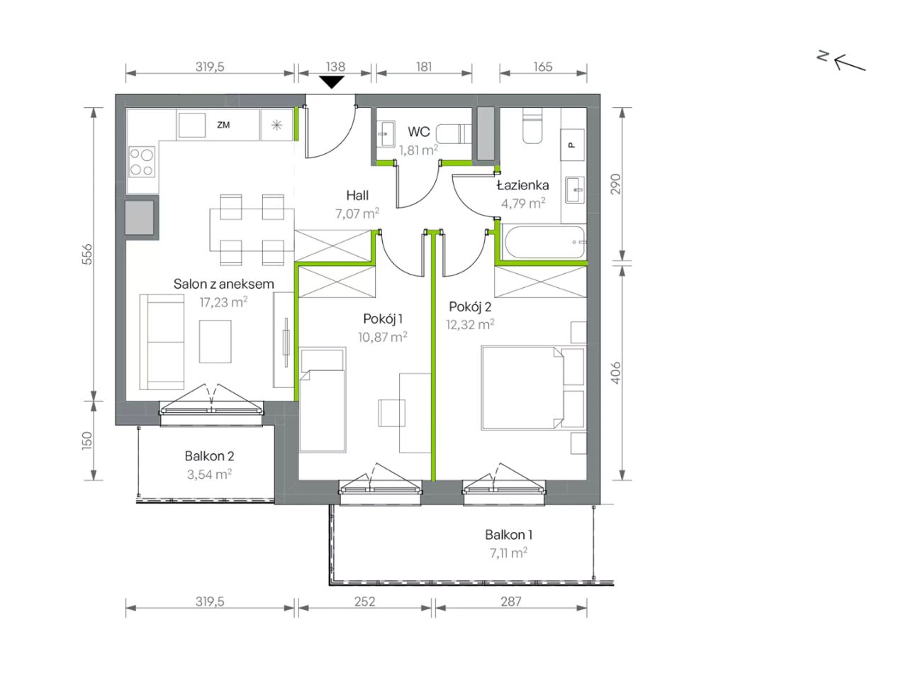 Mieszkanie 3-pokojowe Warszawa Targówek, ul. Oliwska. Zdjęcie 16