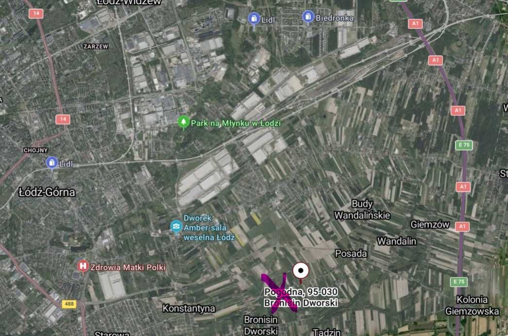 Działka inwestycyjna Bronisin Dworski, ul. Pogodna